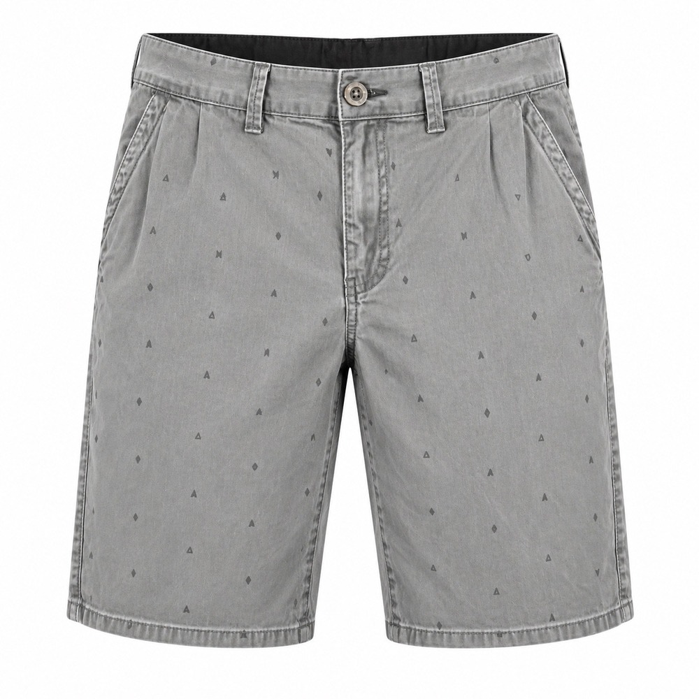 Tony Hawk Chino Shorts Mens 32 Gray Geometric Print Cotton Flat Front Skater